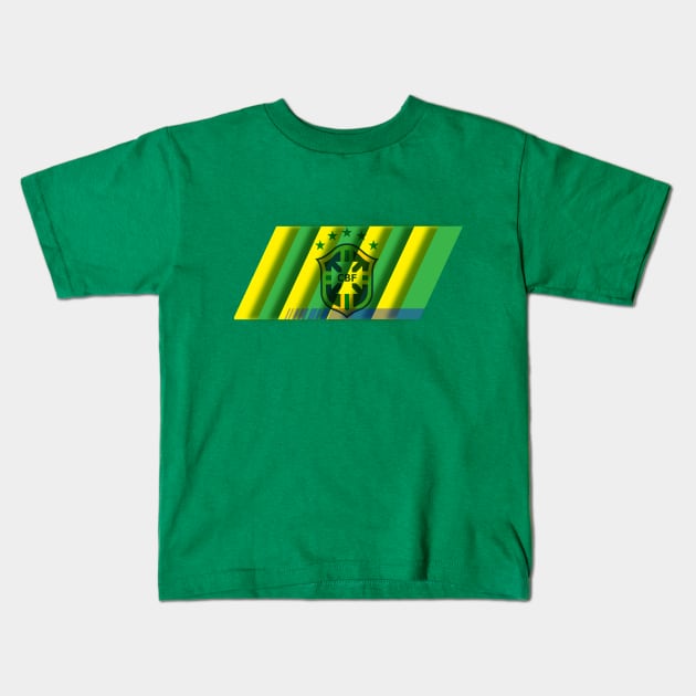 Brazil World Cup Kids T-Shirt by TheRoyalLioness